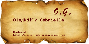 Olajkár Gabriella névjegykártya